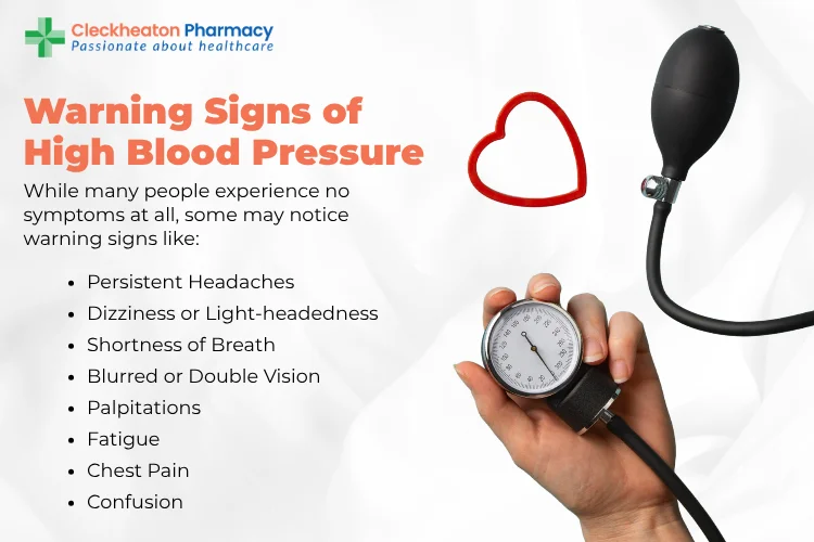 warning signs of high blood pressure