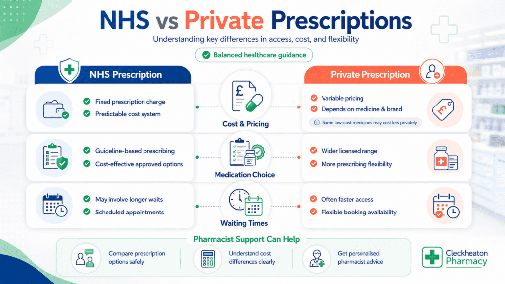 NHS vs Private Prescription Which Is Right for You infograph
